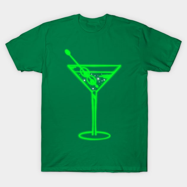 Neon Martini T-Shirt by portraiteam